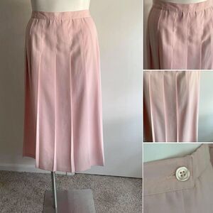 Vintage Pleated Pink Skirt, Size 18